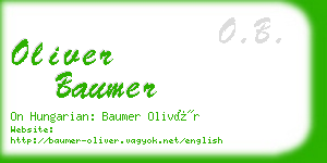 oliver baumer business card